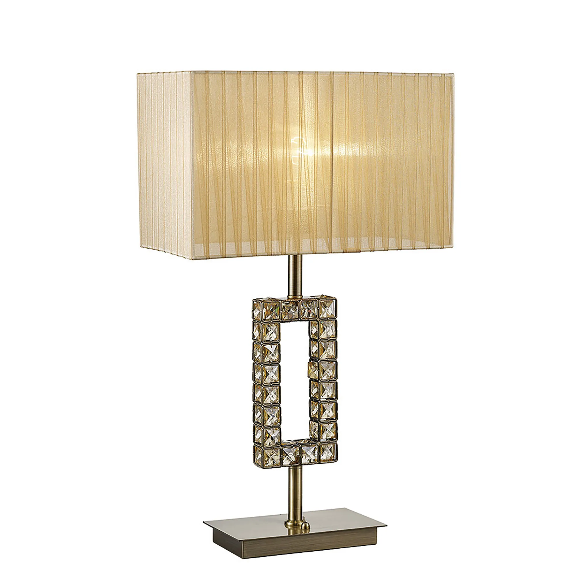 IL31722  Florence Crystal 61.5cm 1 Light Table Lamp